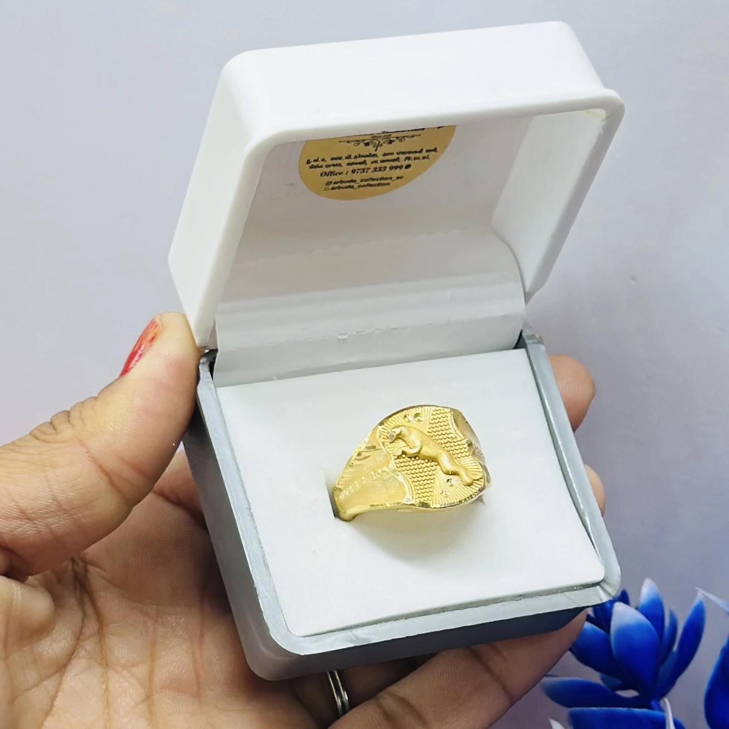 Gold plated men's ring