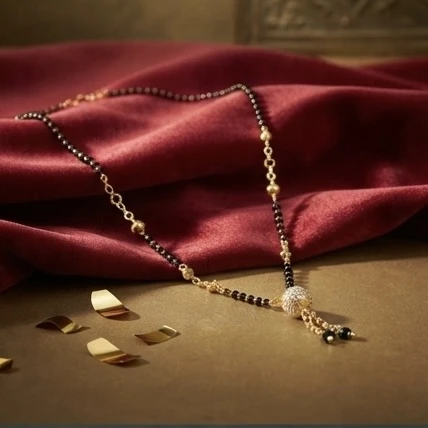 Gold plated mangalsutra