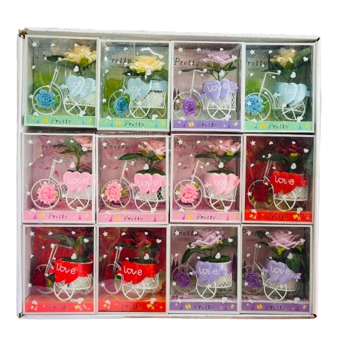Bicycle Artificial Flower Decor Plant