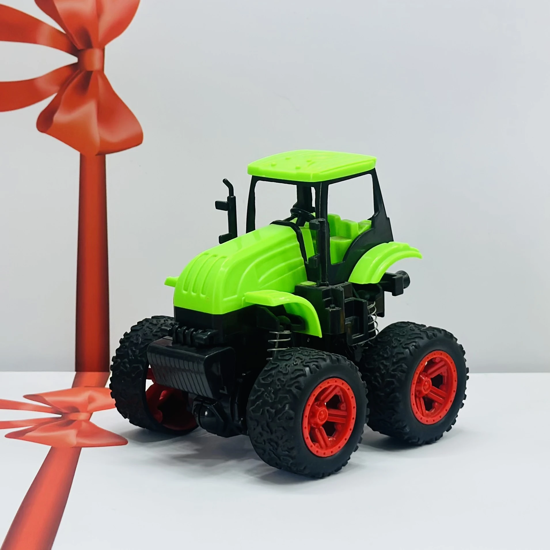 Green toy tractor