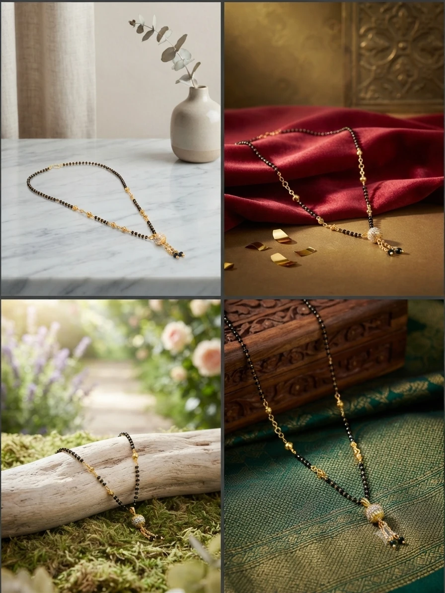 Gold plated mangalsutra