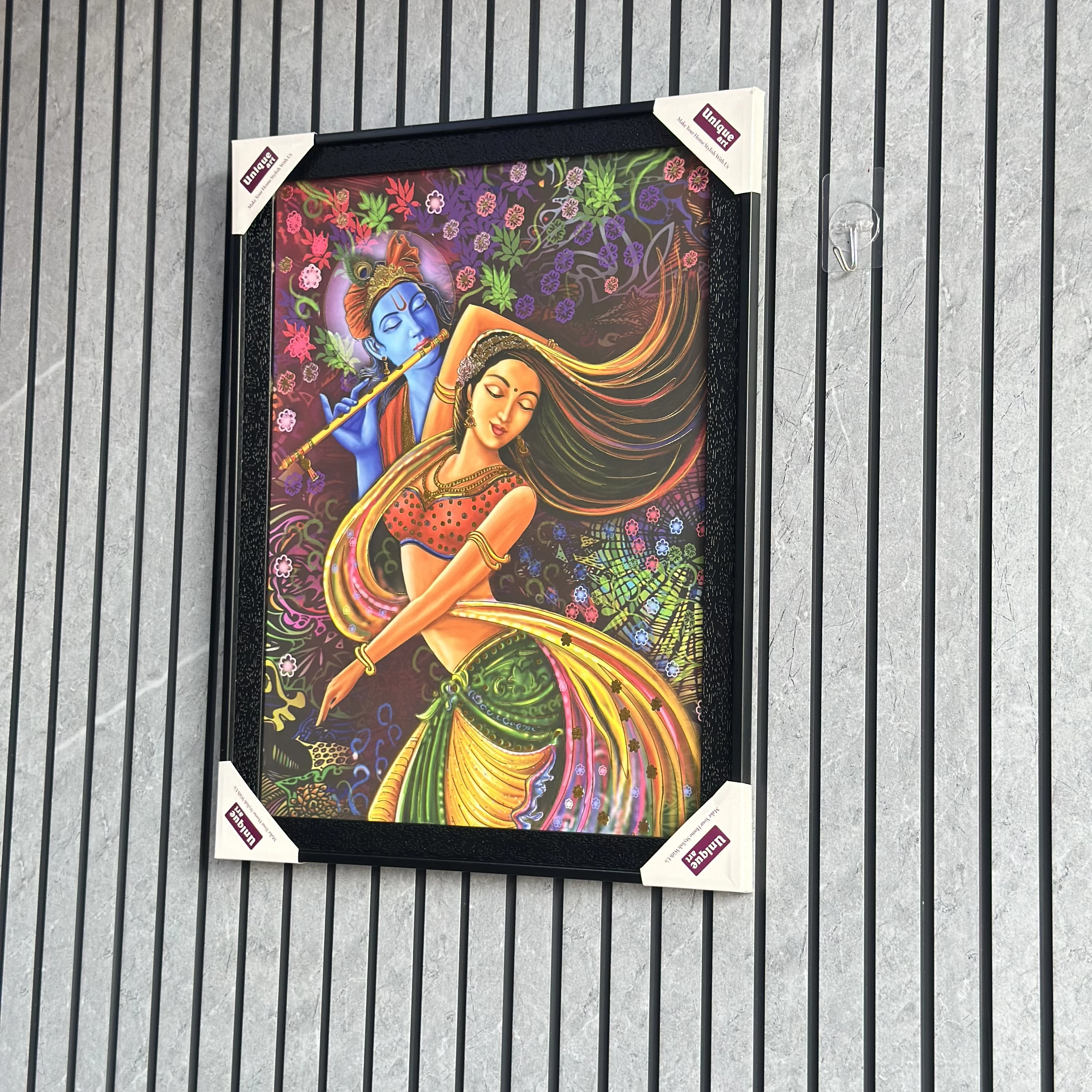 Radha Krishna Framed Wall Painting(SKU-BDHV5R)