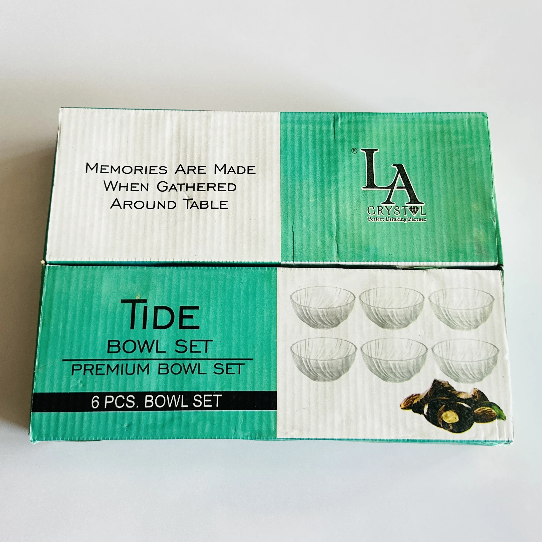 Crystol Tide 6-piece premium glass bowl set….. BD36AR