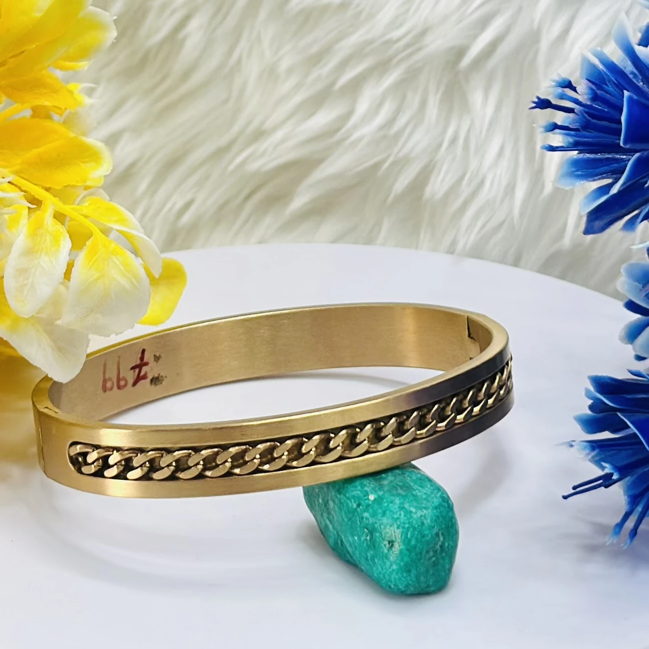 Gold plated stainless steel  kada