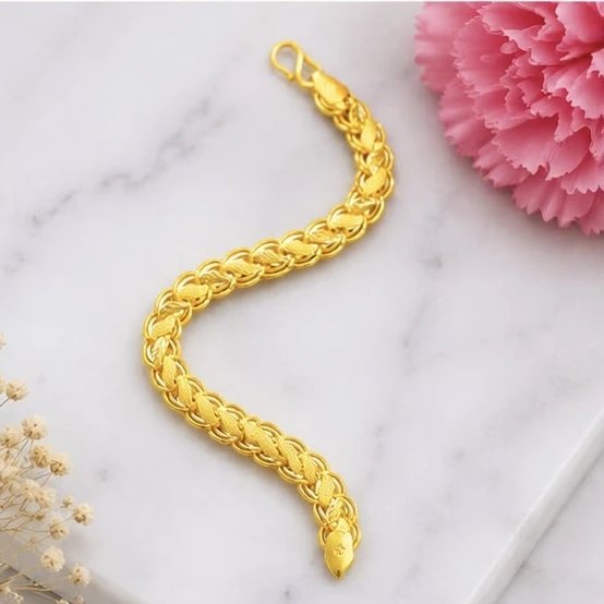 Gold plated chain bracelet