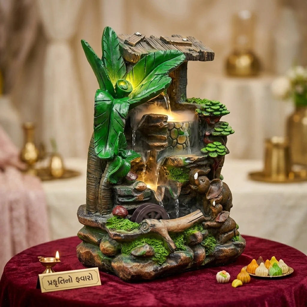 Polyresin  Brown water fountain