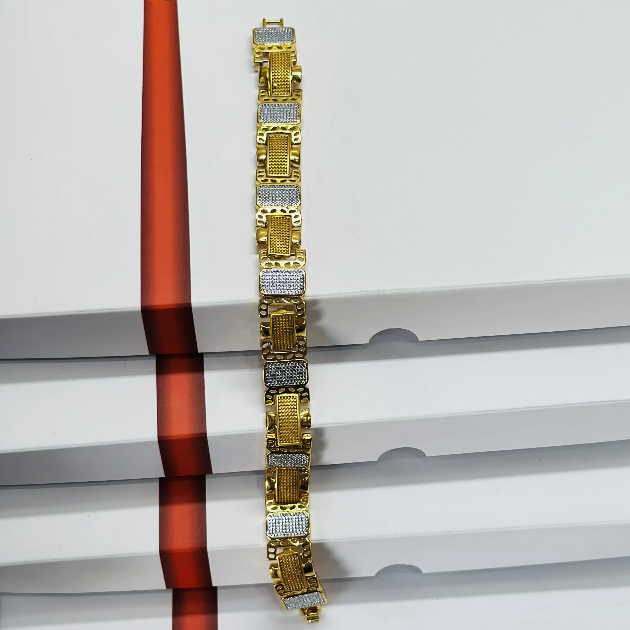 1 GRAM GOLD DIAMOND BRACELET FOR MEN