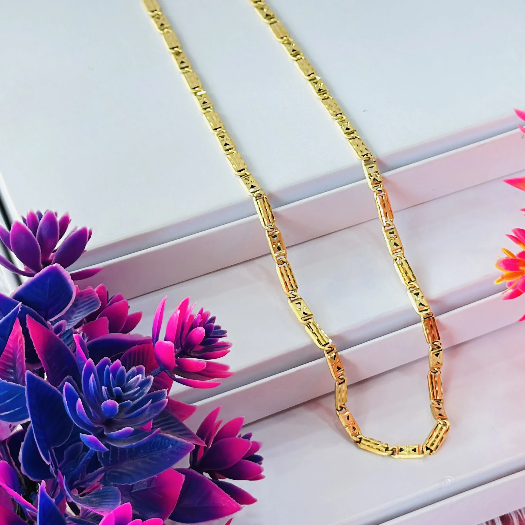 Prominent Design Gold Plated Nawabi Chain for Men