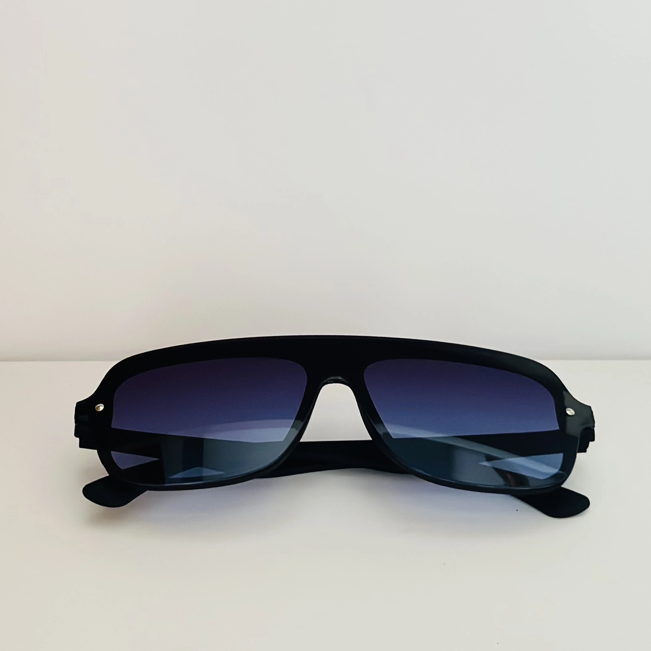 Ksubi Model Naos handmade navy blue acetate sunglasses frame.