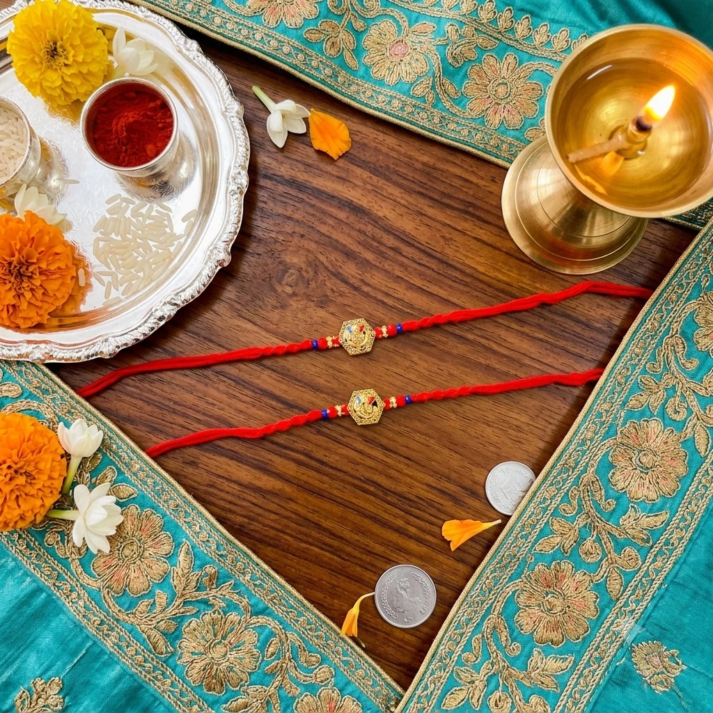 Traditional Raksha Bandhan bracelets,