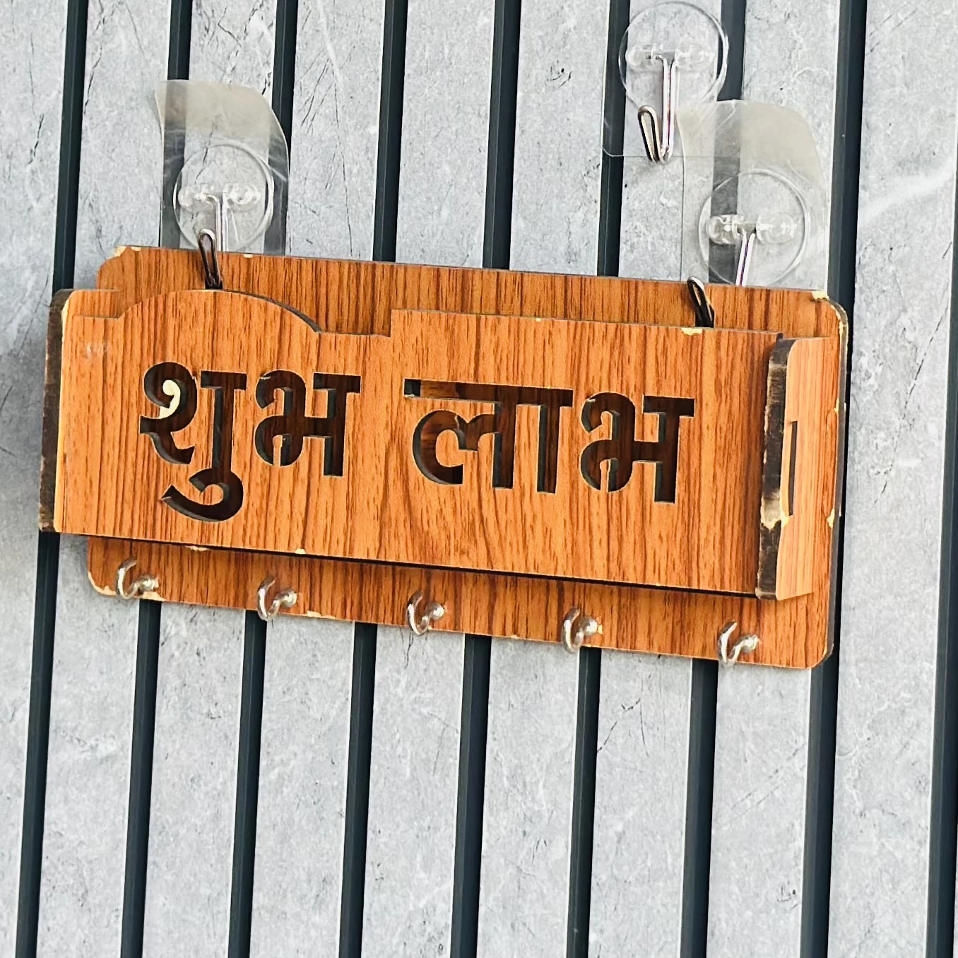 Wooden key holder for a wall(SKU-DON22J)