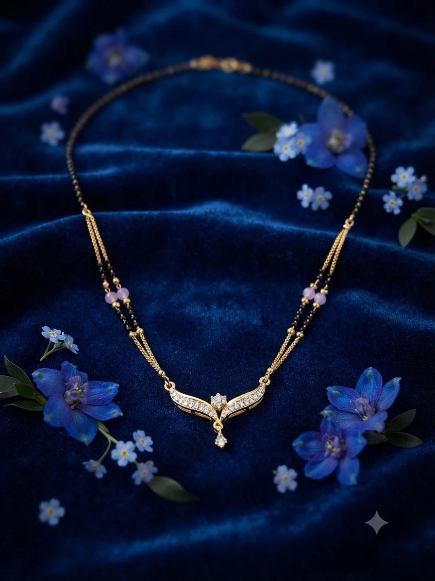 Gold plated mangalsutra