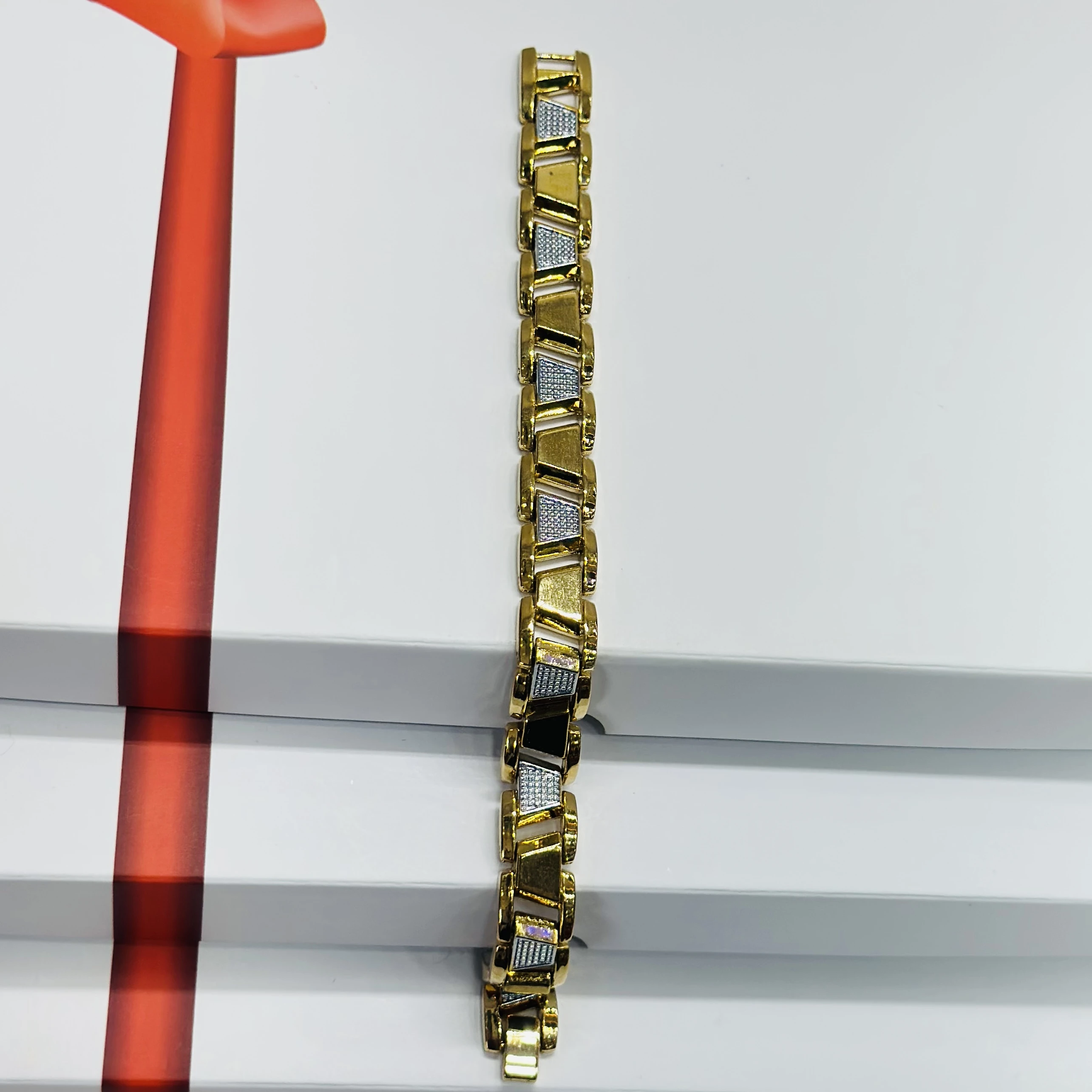 1 GRAM GOLD DIAMOND BRACELET FOR MEN
