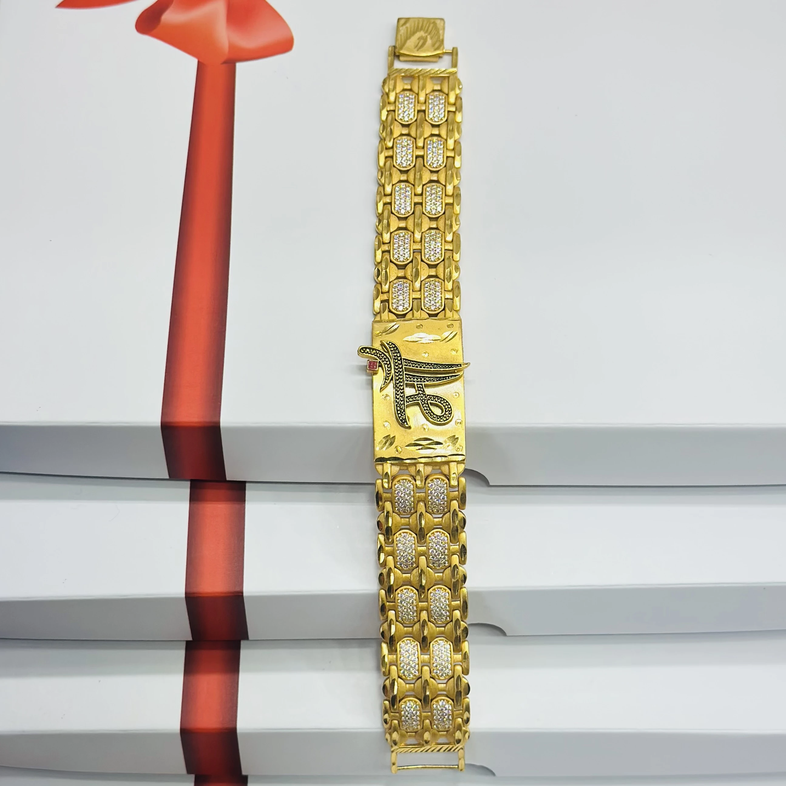 1 GRAM GOLD DIAMOND BRACELET FOR MEN