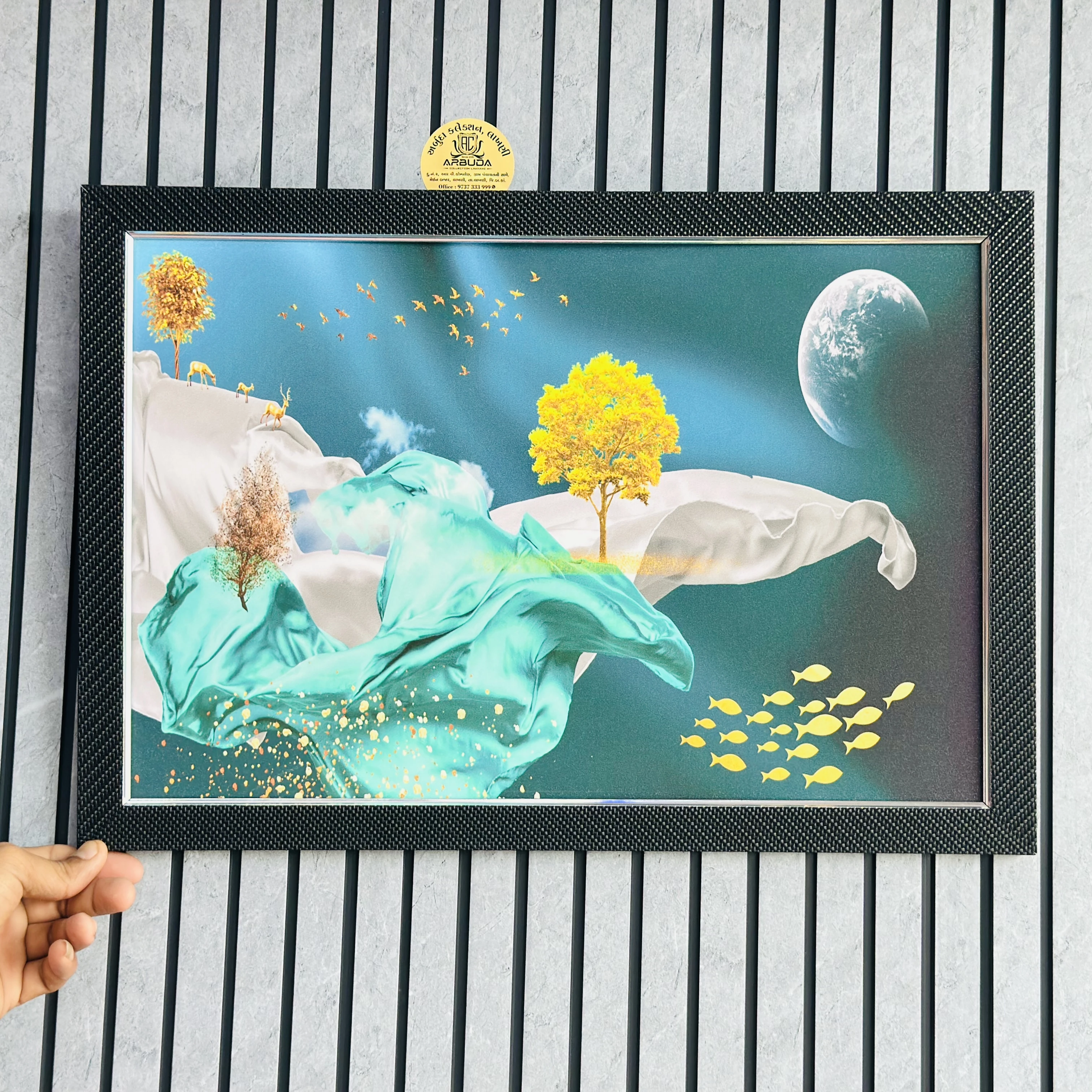 3D ocean art wall frame (SKU-CTURU3)