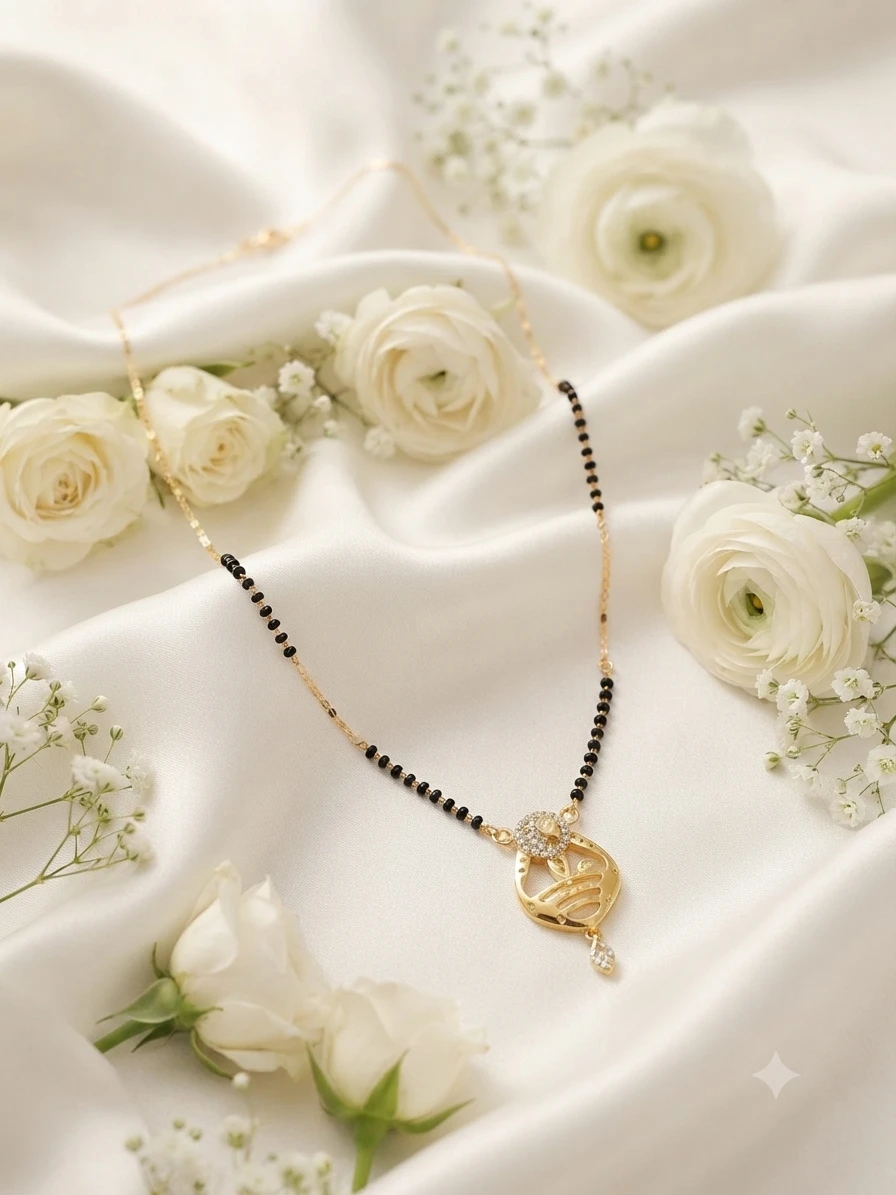Gold plated mangalsutra