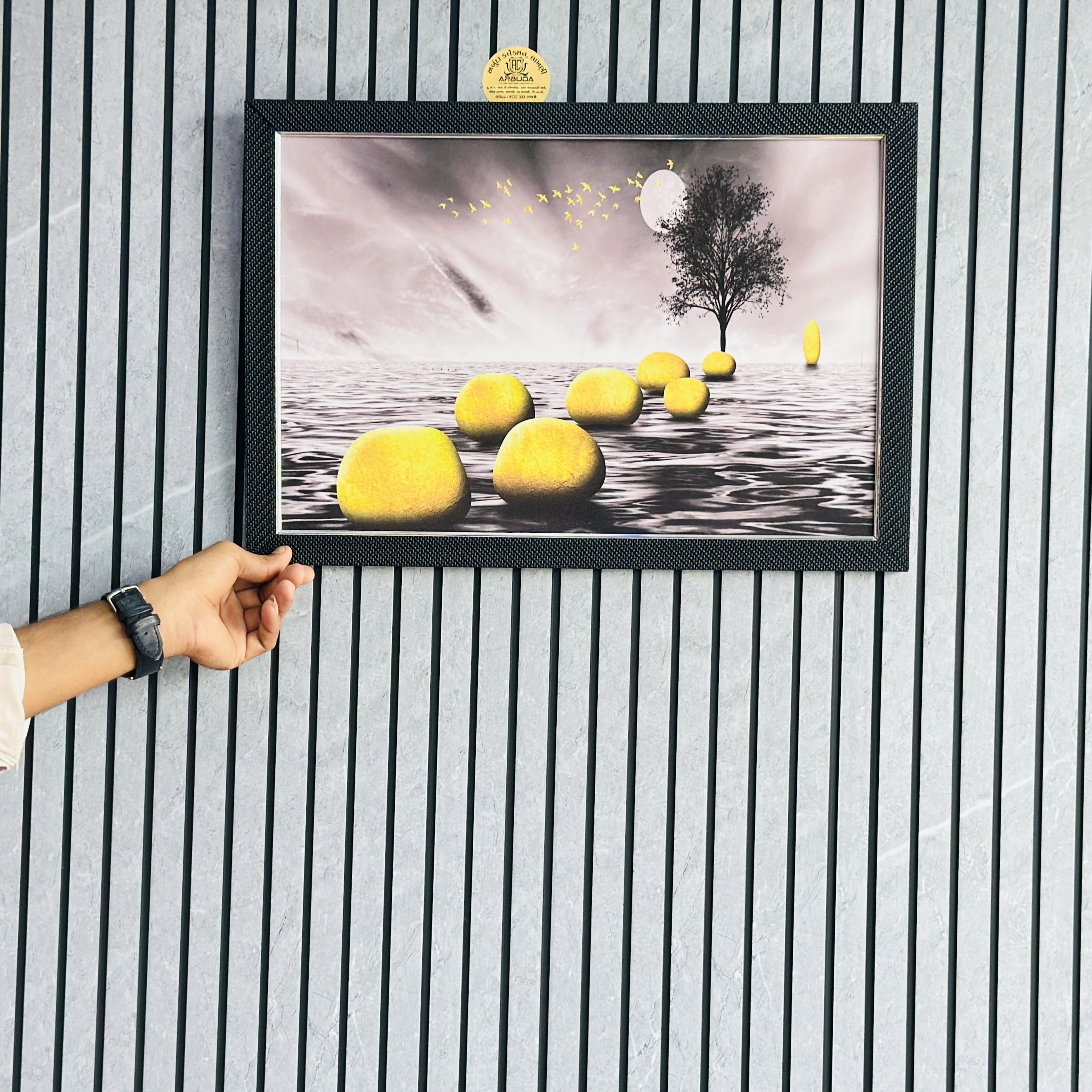 Wall art depicting a surreal landscape(SKU-13KFUP)