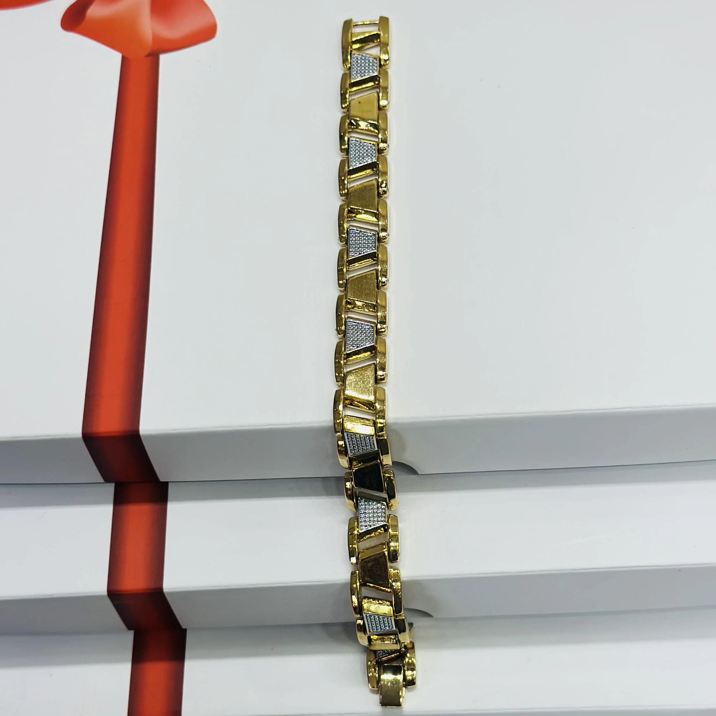 1 GRAM GOLD DIAMOND BRACELET FOR MEN