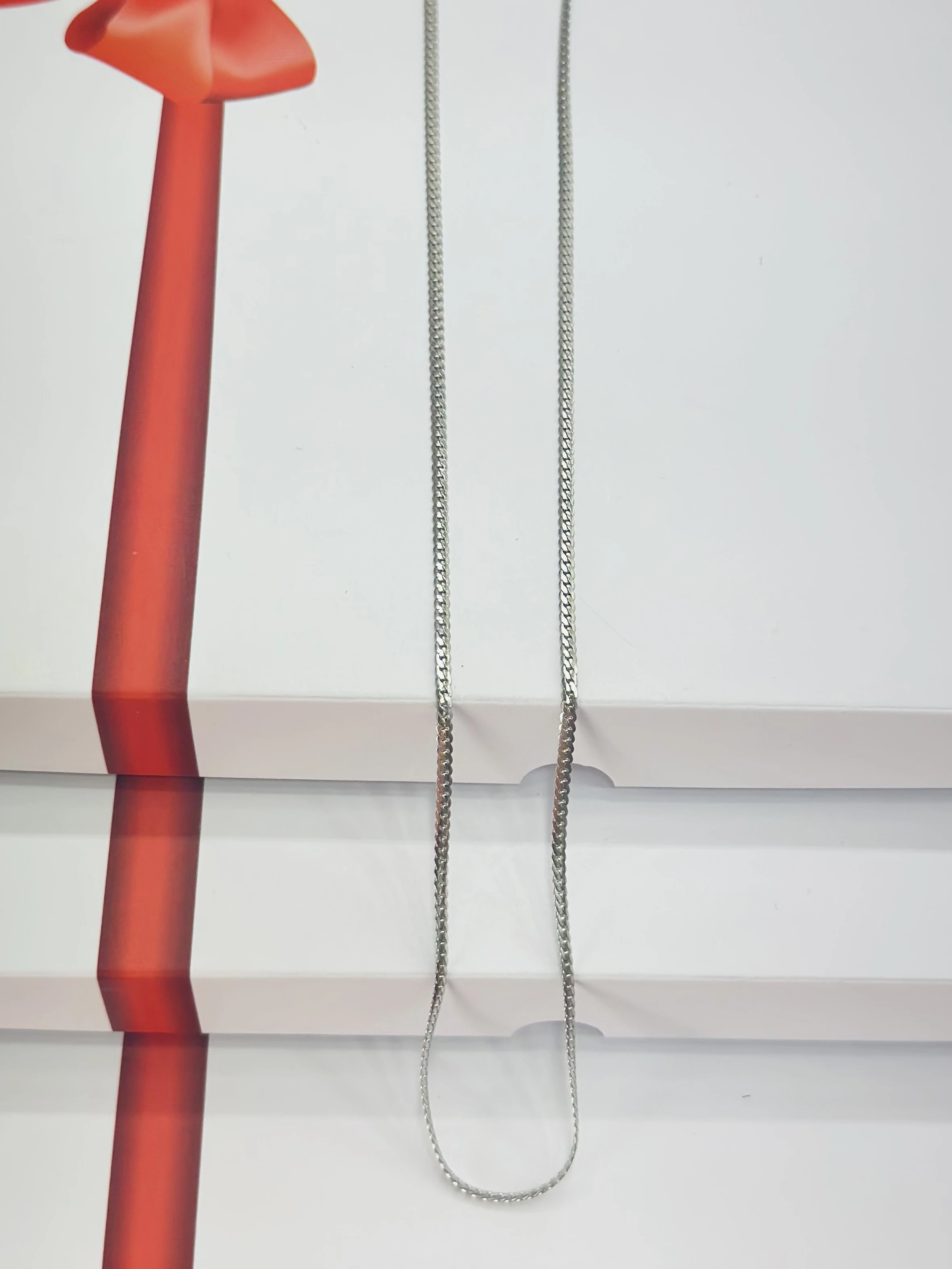 Silver colored rope chain
