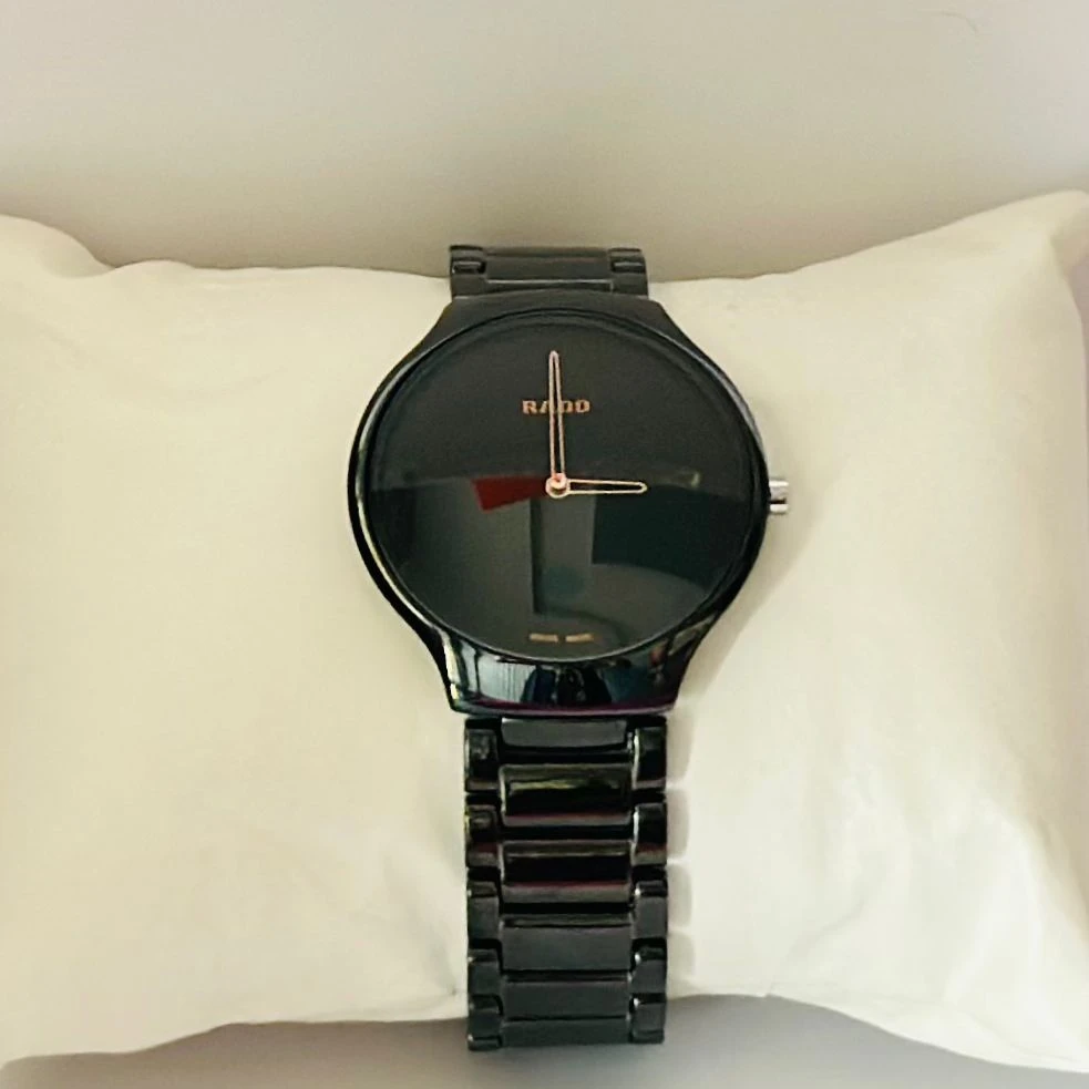 Rado Integral Jubilé black ceramic and diamond watch.
