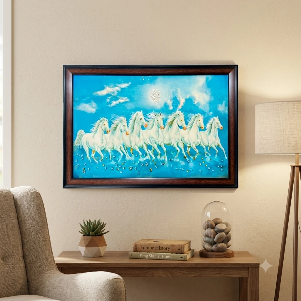 “7 Running Horses Vastu Painting”(SKU-FH333W)