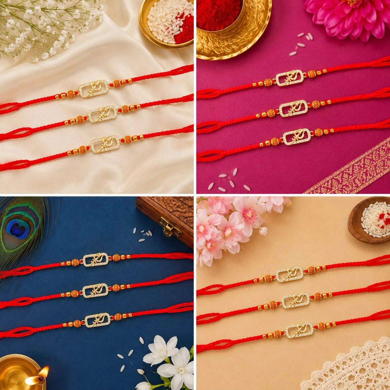 Traditional Indian thread bracelets,