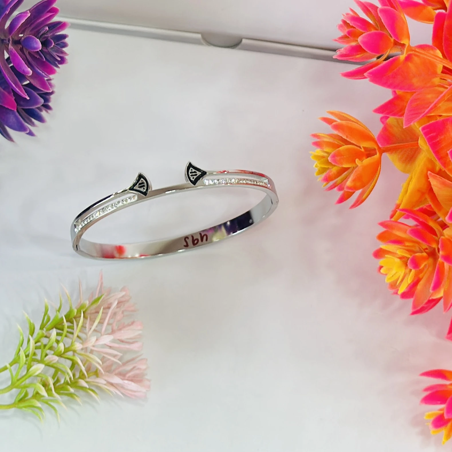 Silver toned cuff bracelet