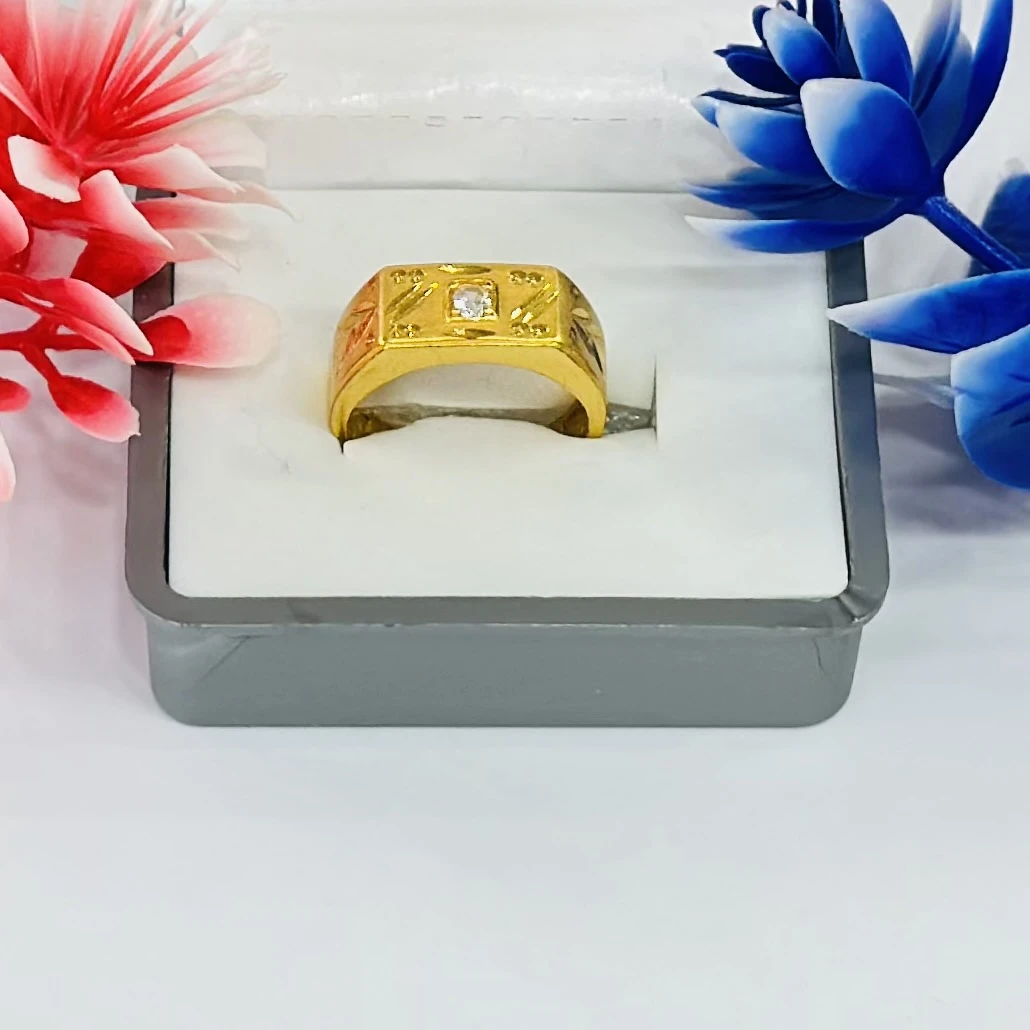 Gold plated men's fashion ring