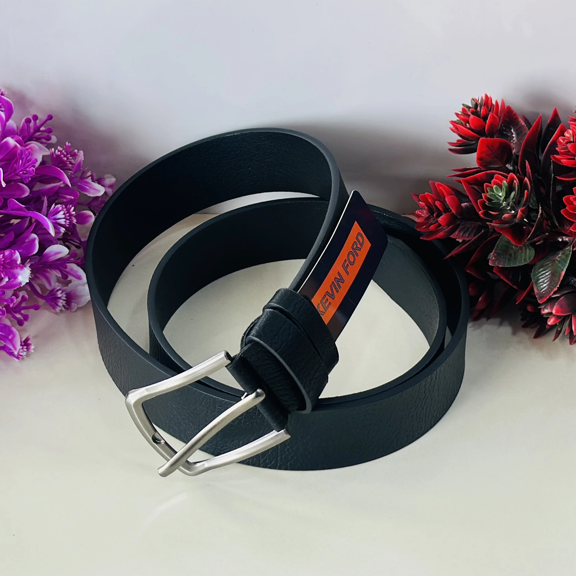 Black "Kevin Ford" brand men's belt.