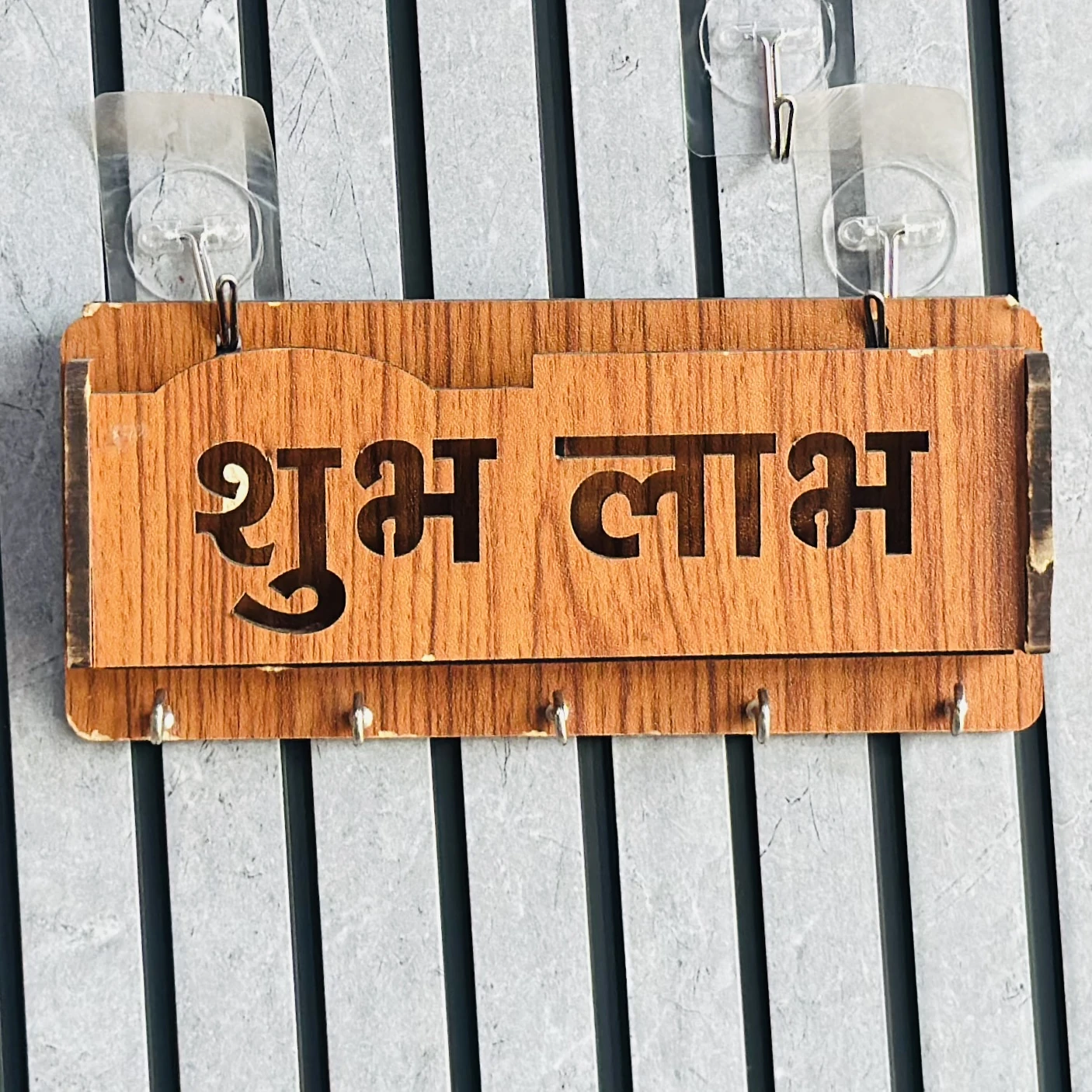 Wooden key holder for a wall(SKU-DON22J)