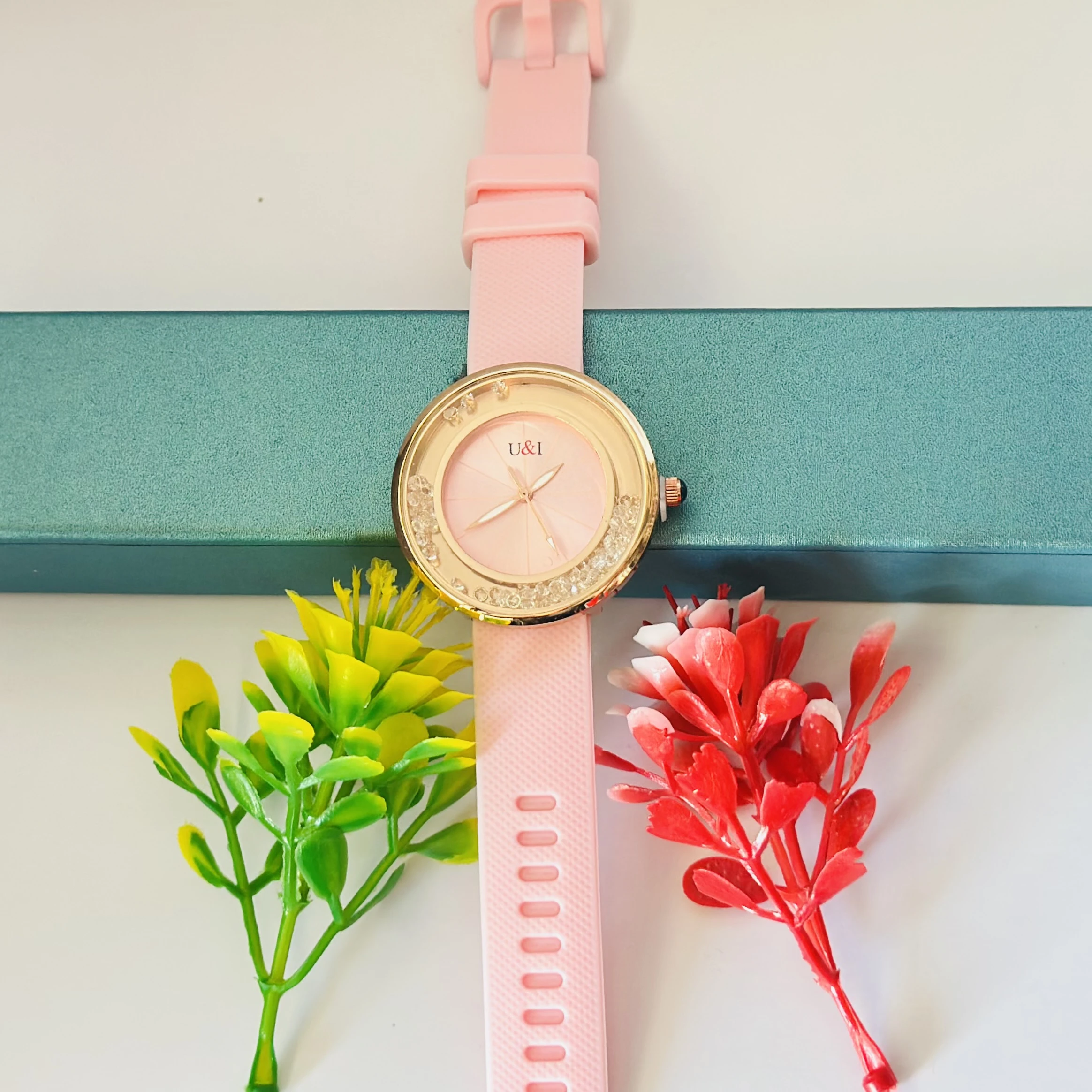 Liu Jo silicone peach-colored watch