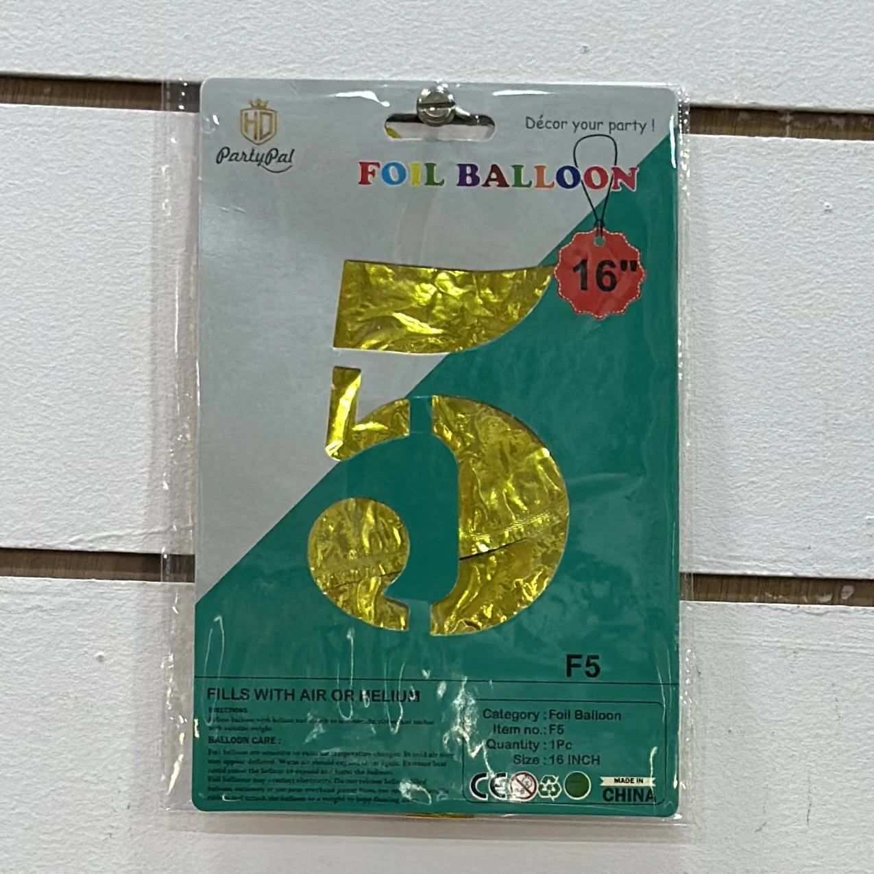 HD PartyPal Foil Balloon Number