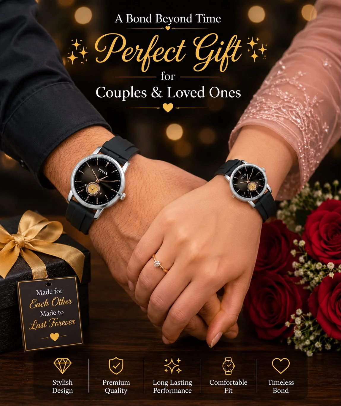 Premium Matching Couple Watch Set