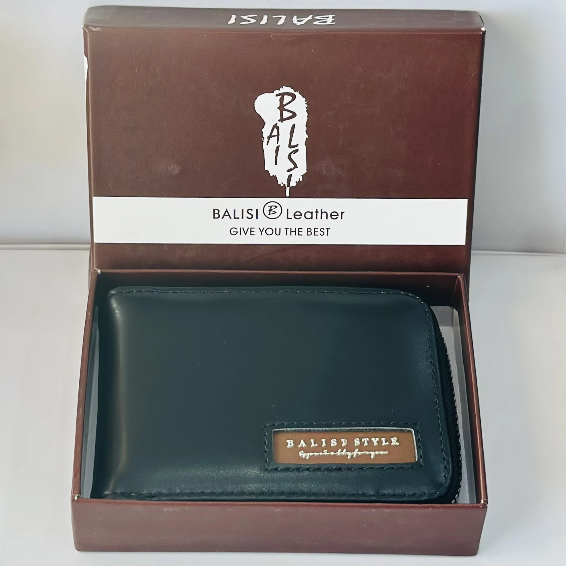 Balisi genuine leather bifold wallet