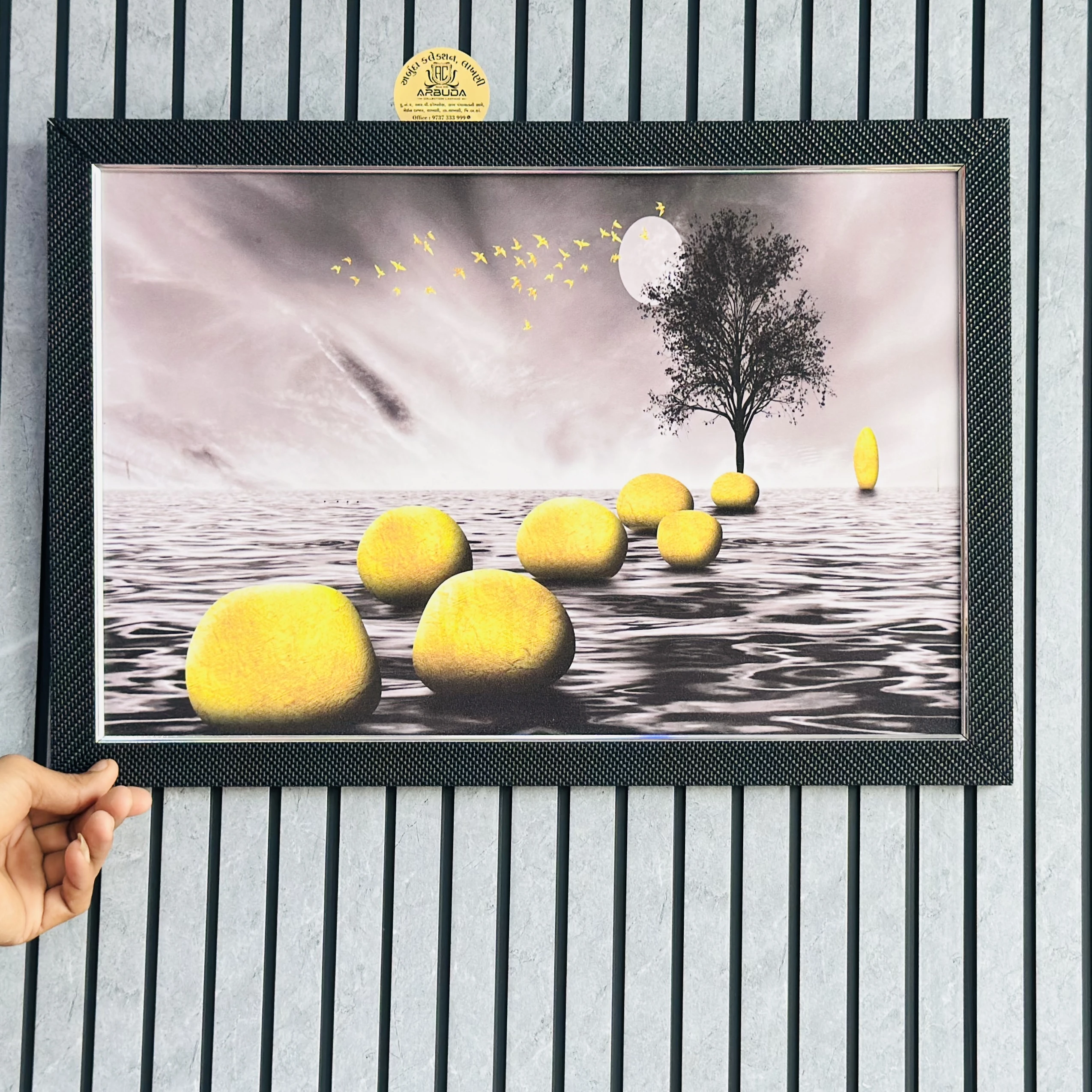 Wall art depicting a surreal landscape(SKU-13KFUP)