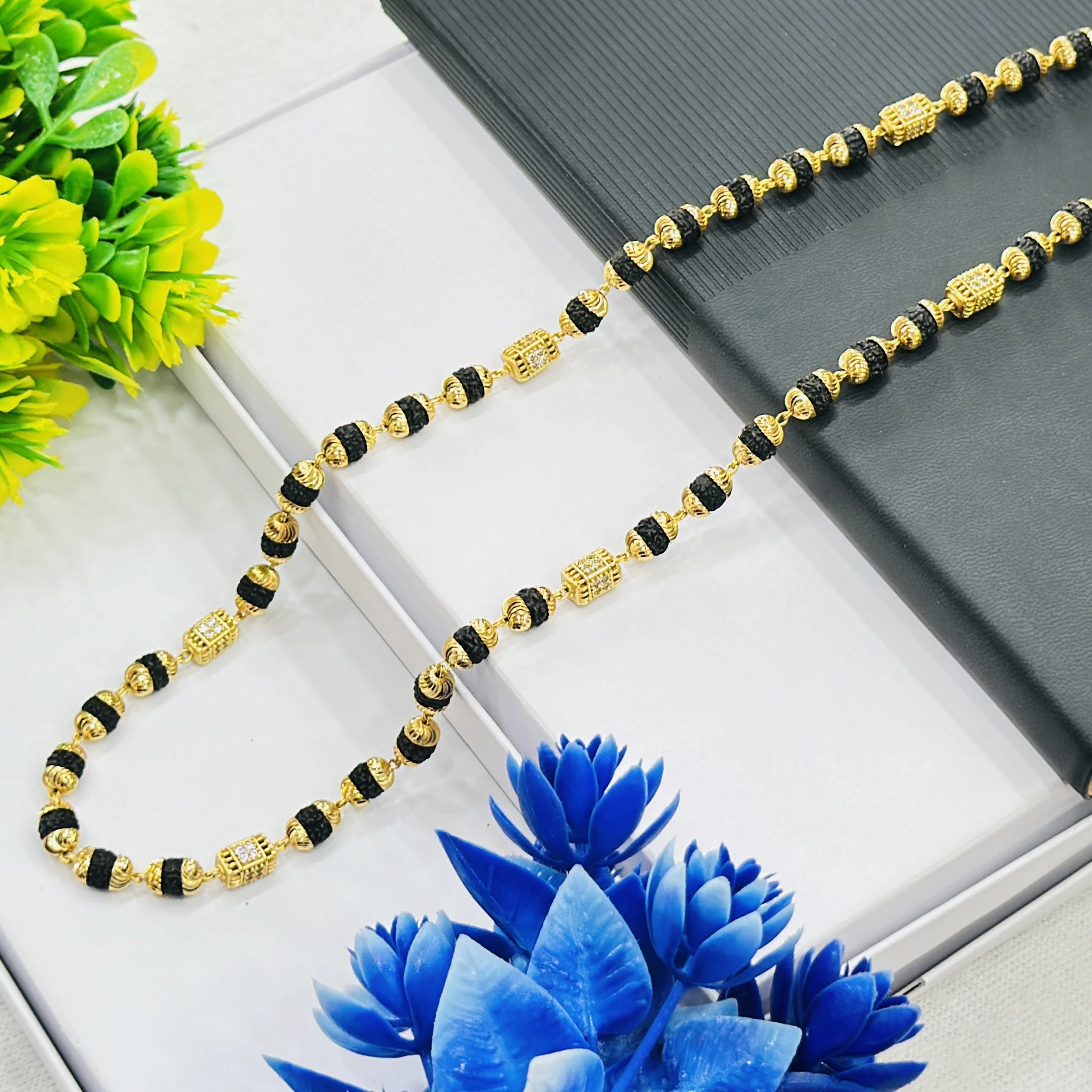Gold Forming Rudraksha Mala