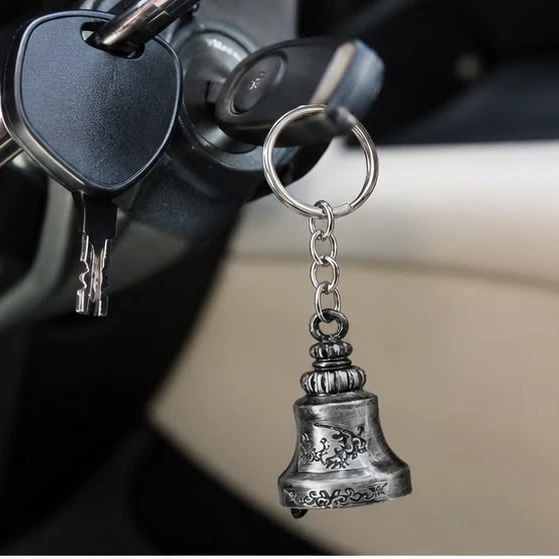 Tibetan-style "guardian bell" keychain