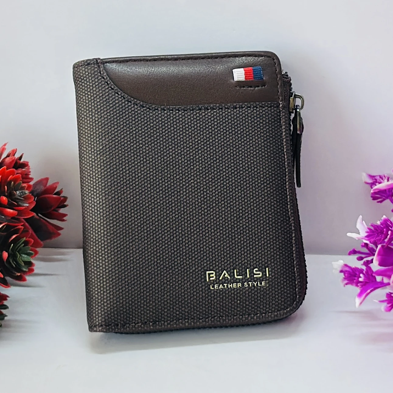 Brown Balisi brand artificial leather wallet
