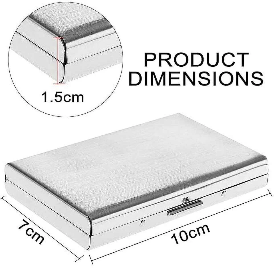 Metal RFID-blocking credit card holder or wallet.