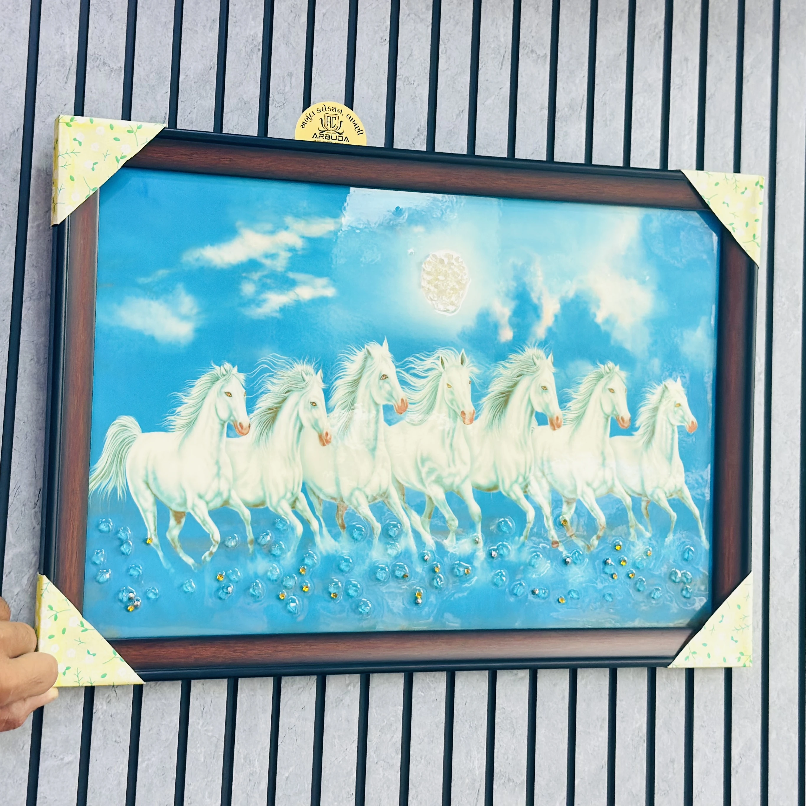 “7 Running Horses Vastu Painting”(SKU-FH333W)