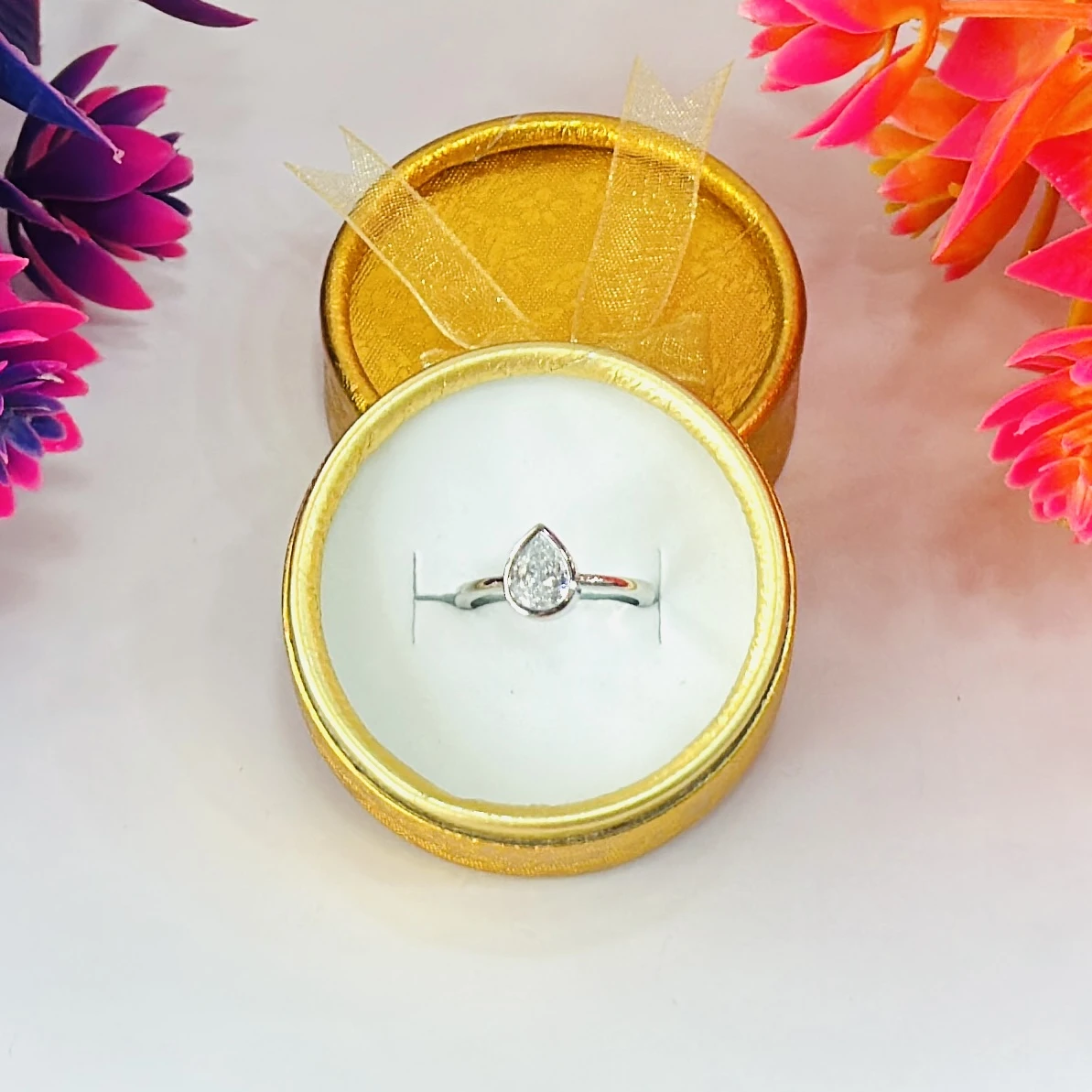 Silver toned ring