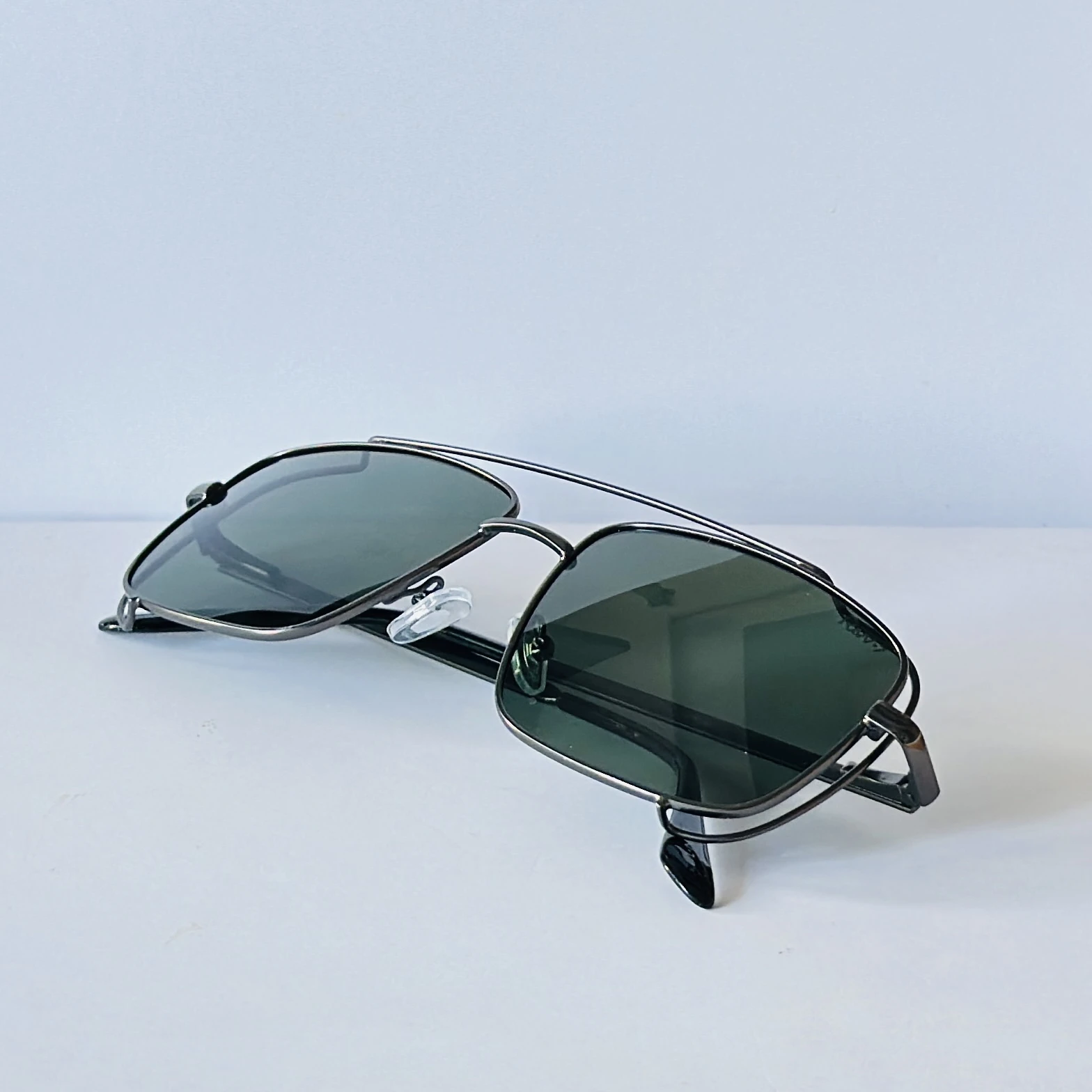 Rectangular sunglasses resemble