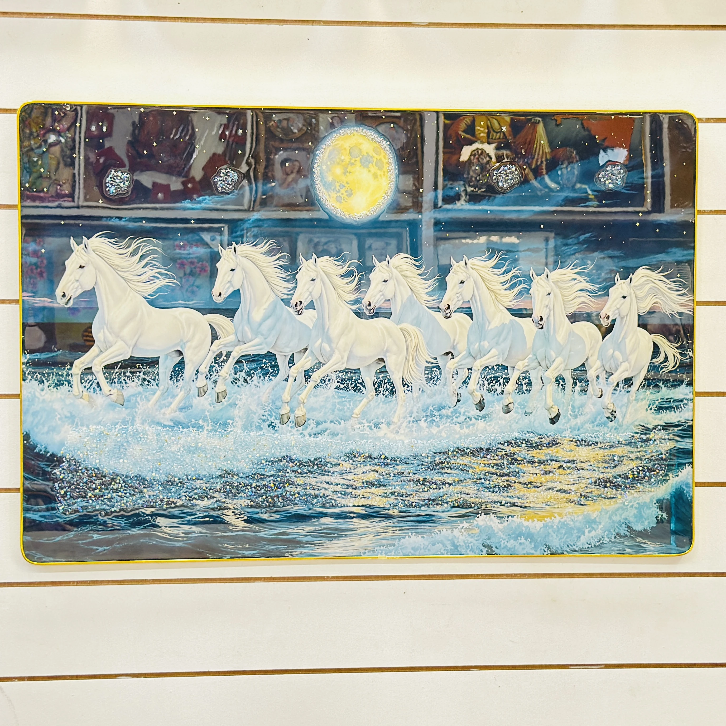 seven running horses Vastu painting Frame QOADKX