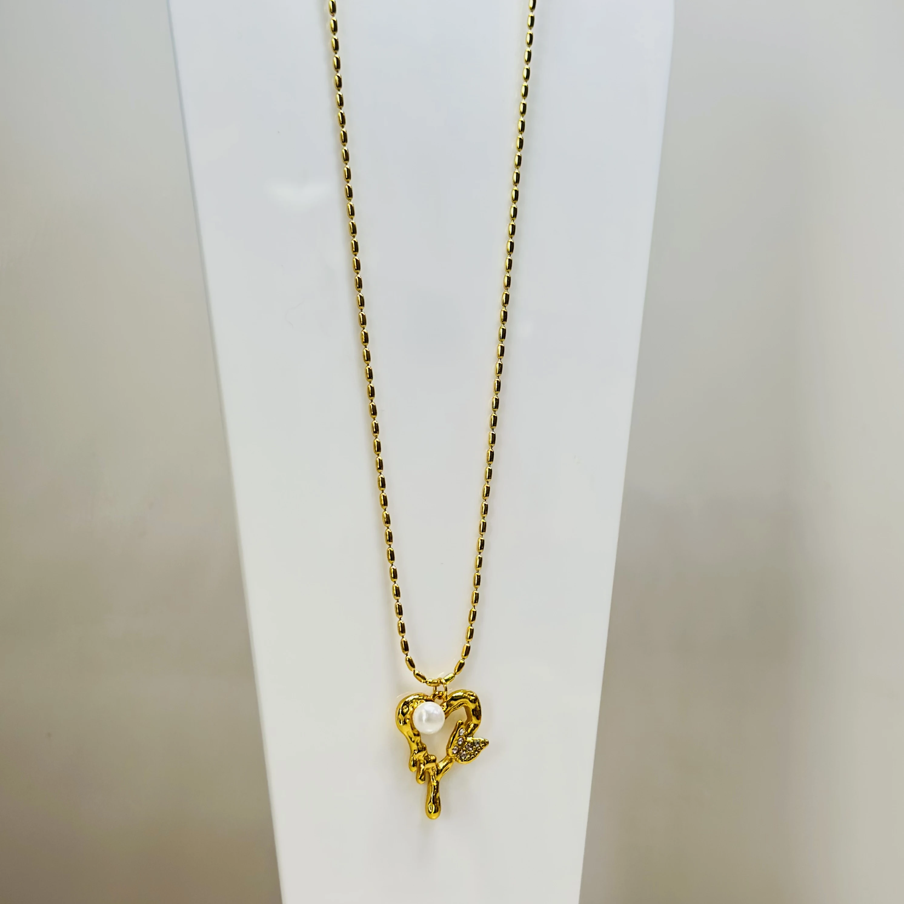 Gold plated heart shaped pendant