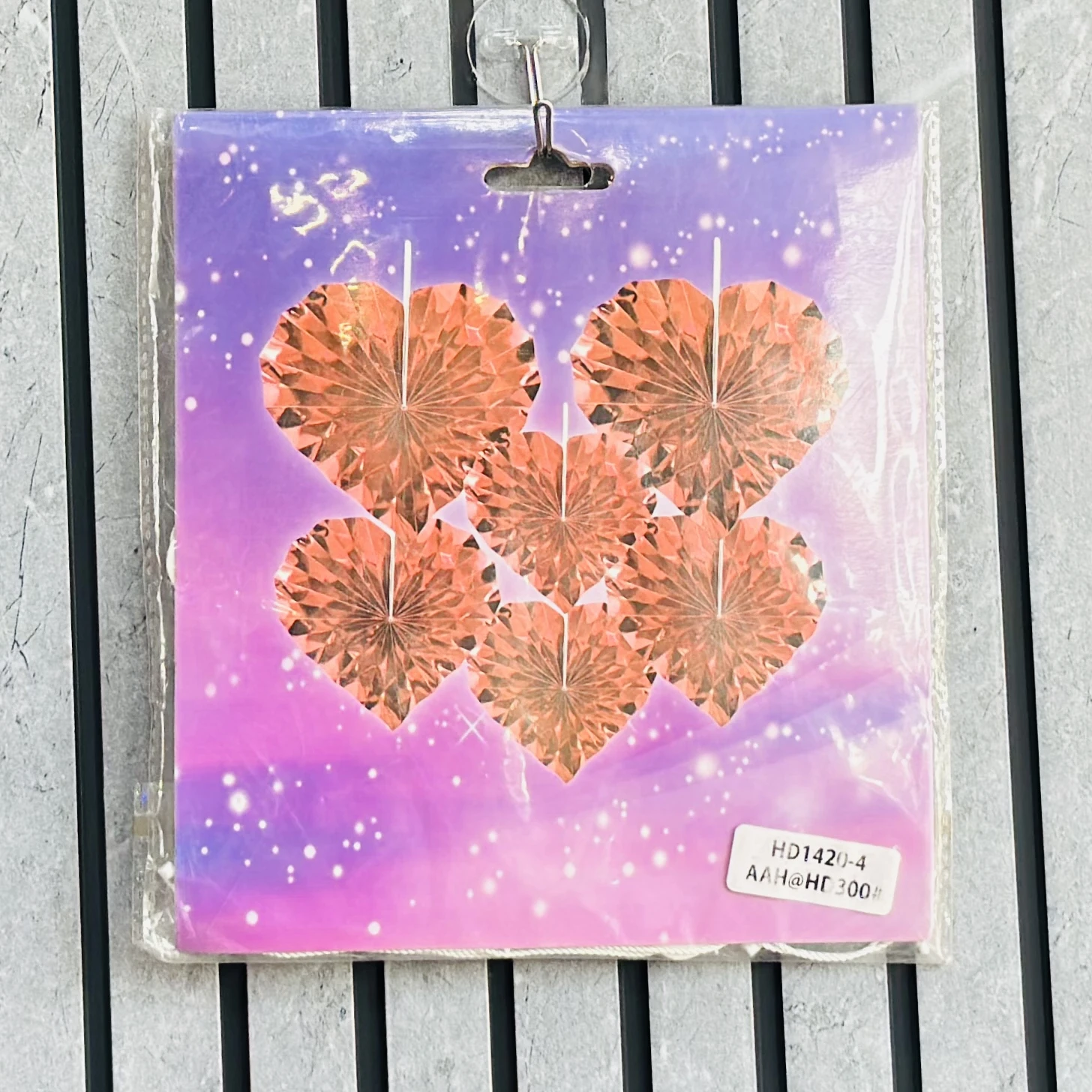 package of heart-shaped paper