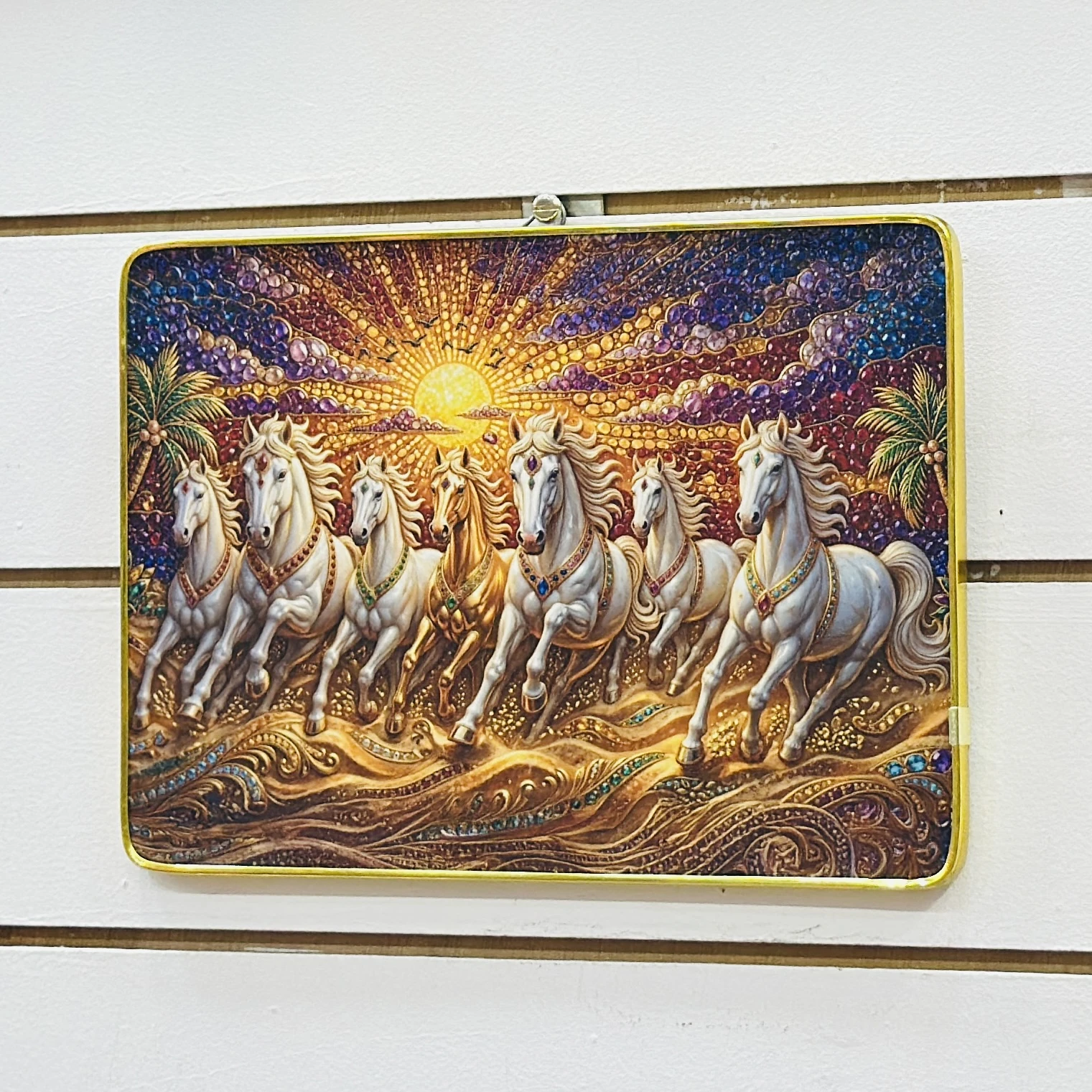 "Seven Running Horses" wall painting or photo frame……YKWL7N