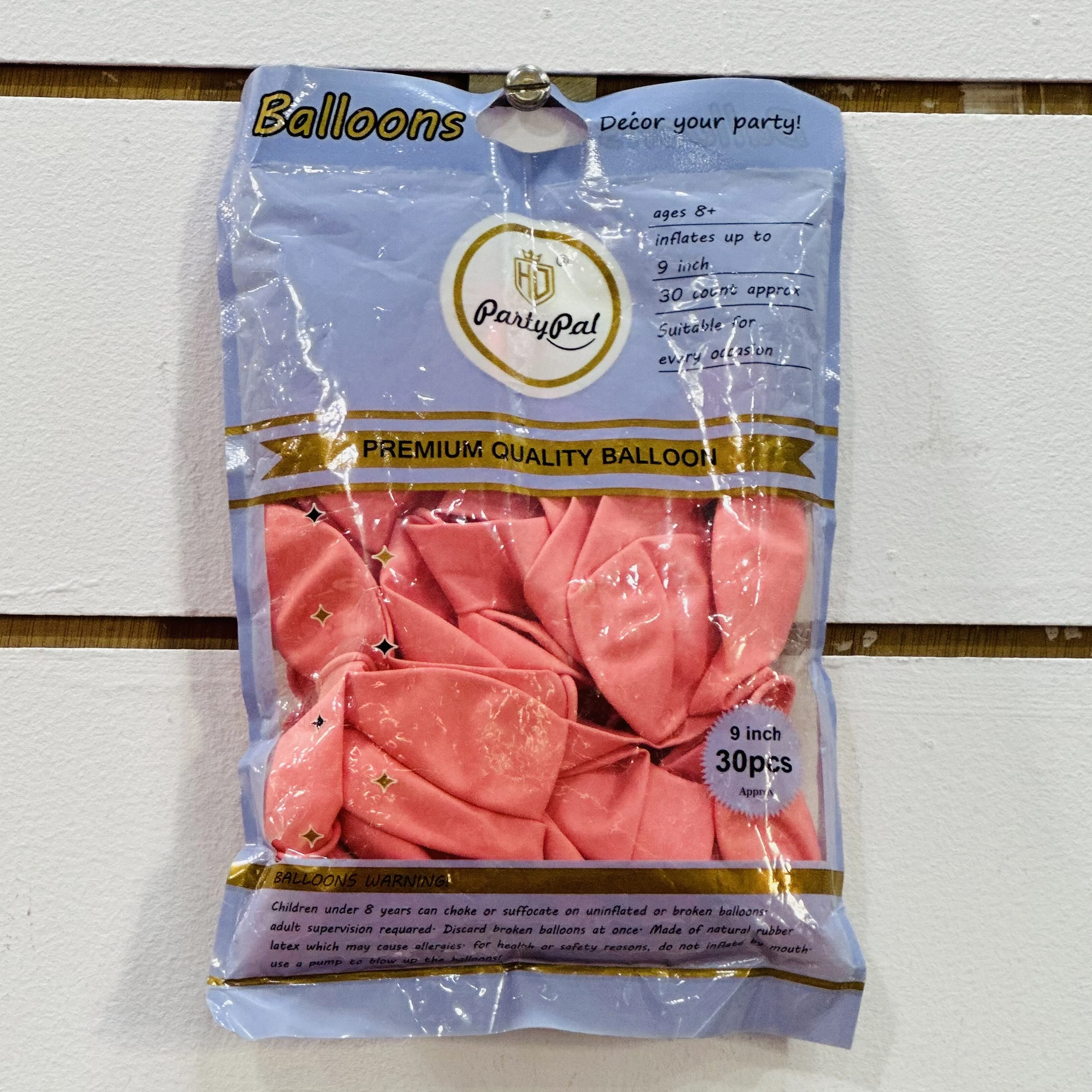 package of "Party Pal" brand balloons.