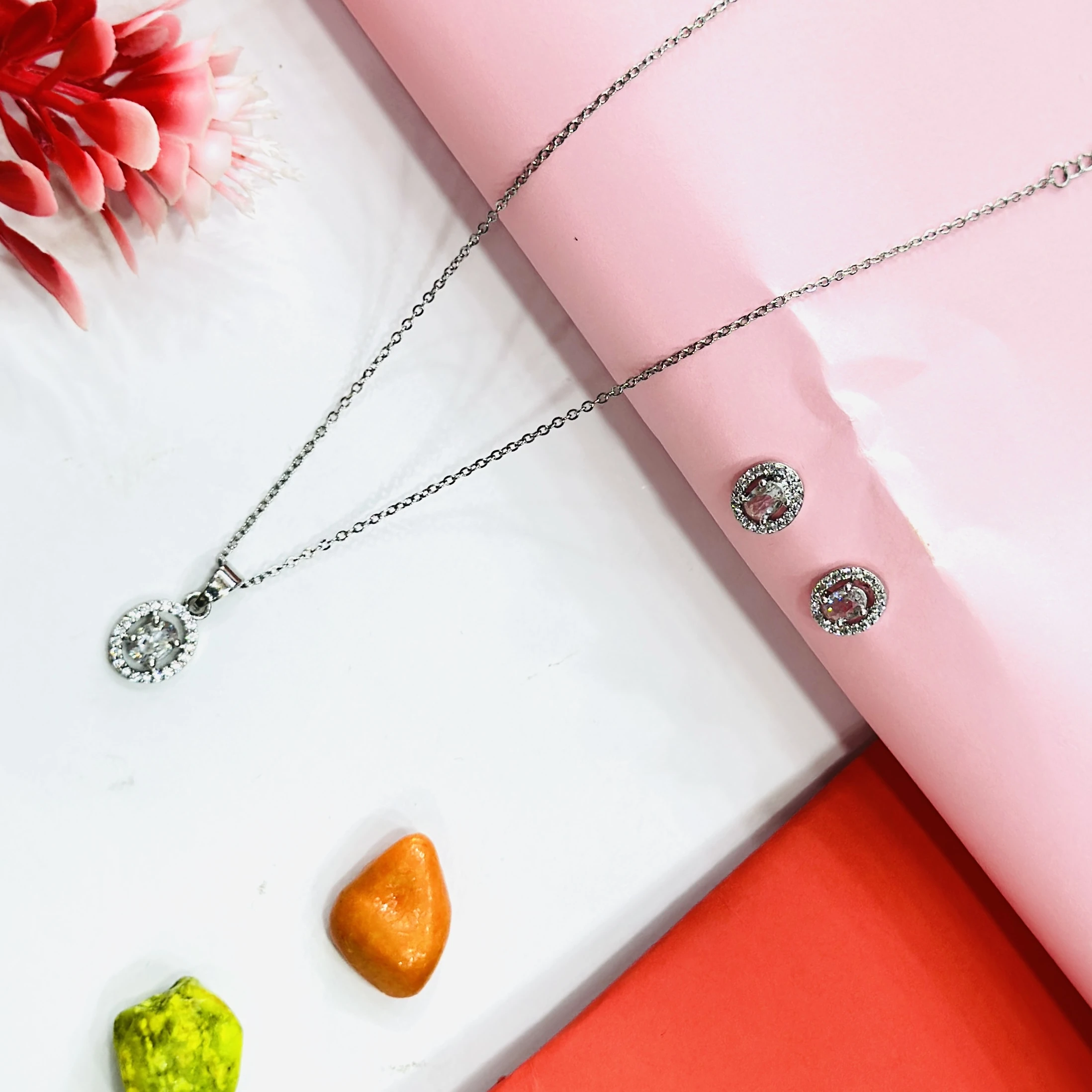 silver-plated jewelry set