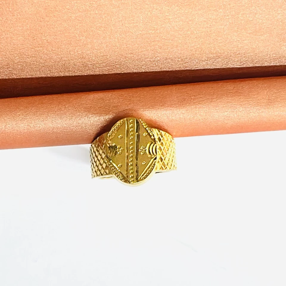 HighQuality Gold Look Finely Detailed Handmade Ring for men