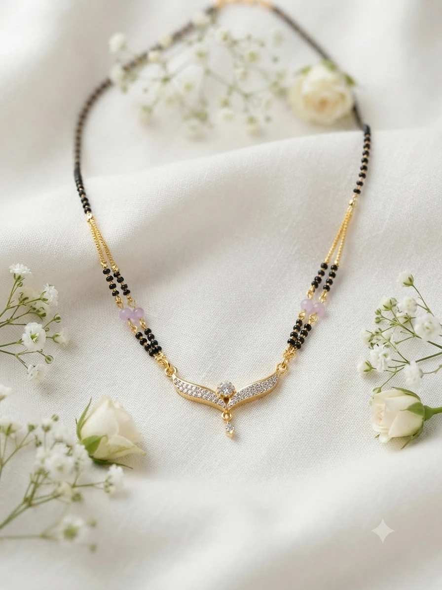 Gold plated mangalsutra
